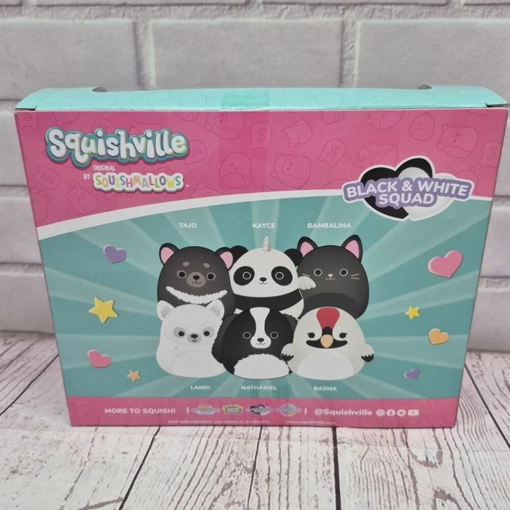 Squishville Black and White Squad 2" Plush Set Of 6, by Original Squishmallows - Picture 4 of 5